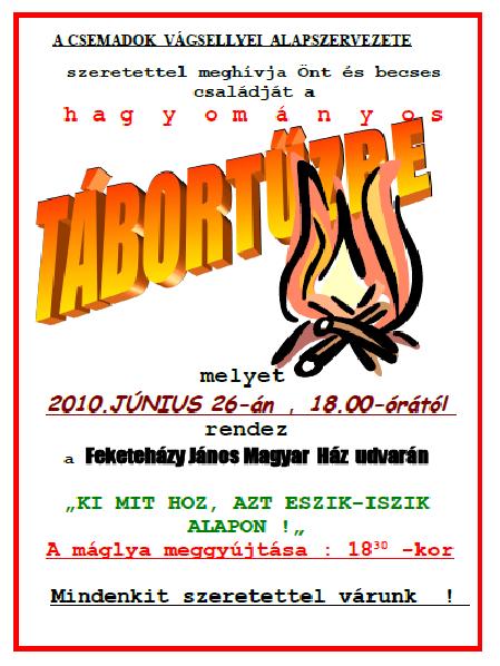 TÁBORTŰZ  2010
