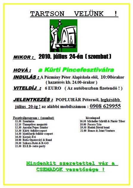 Kürti pincefesztivál