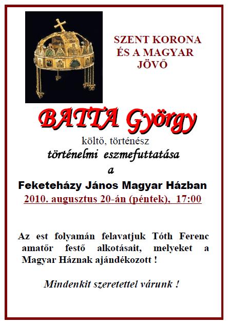 SZENT KORONA ÉS A MAGYAR JÖVŐ - Batta György