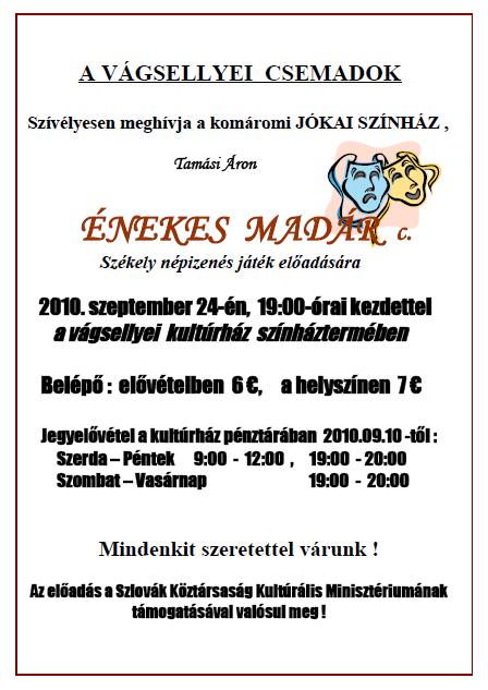 Énekes madár - színházi előadás