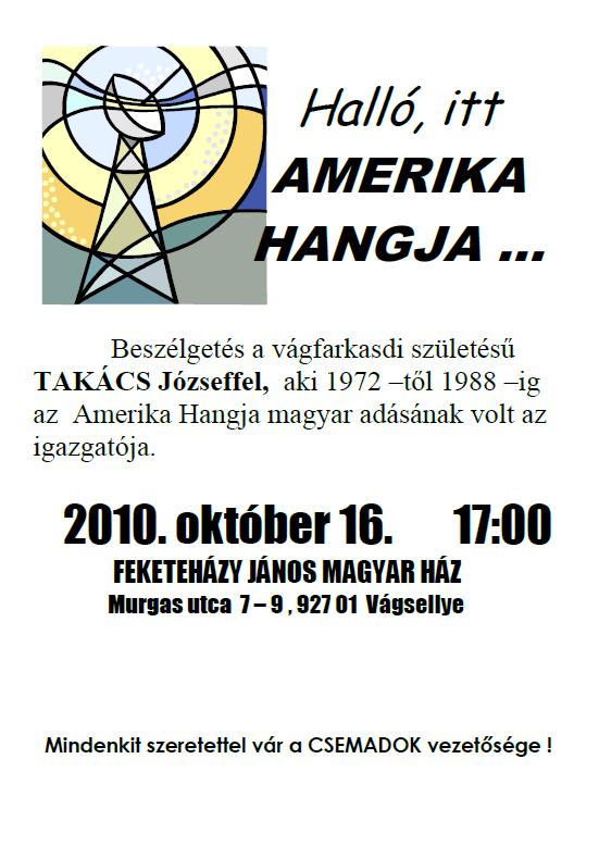 Halló, itt AMERIKA HANGJA…