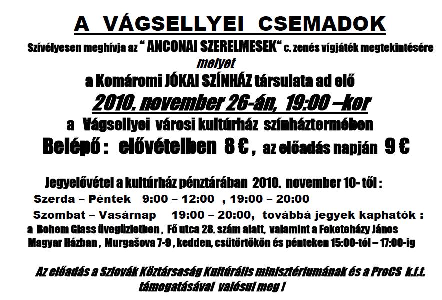 ANCONAI SZERELMESEK - zenés vígjáték