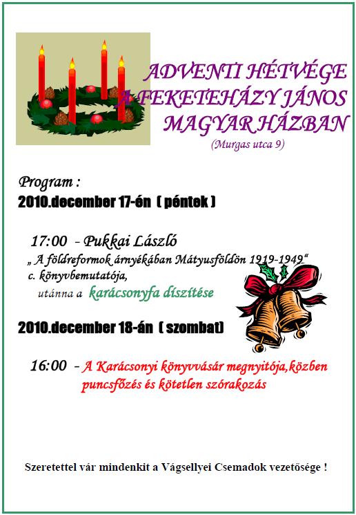 ADVENTI HÉTVÉGE