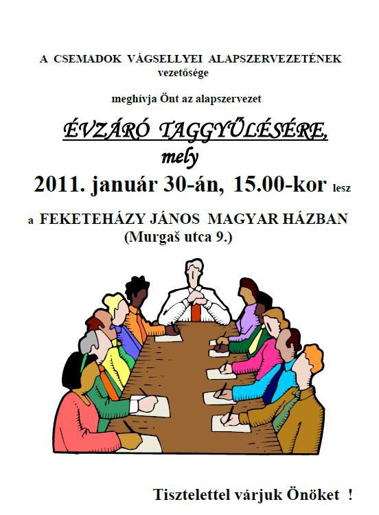 CSEMADOK évzáró