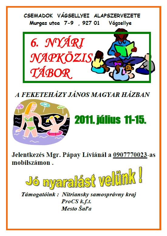 6. NYÁRI NAPKÖZIS TÁBOR