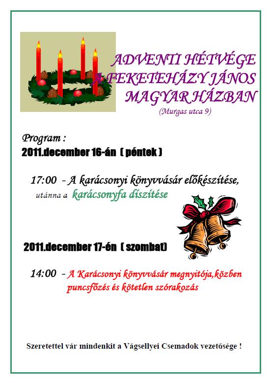ADVENTI HÉTVÉGE