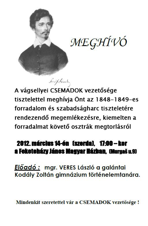 Megemlékezés 1848 - 49