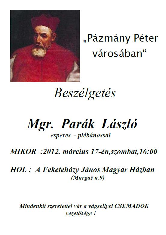 Pázmány Péter városában