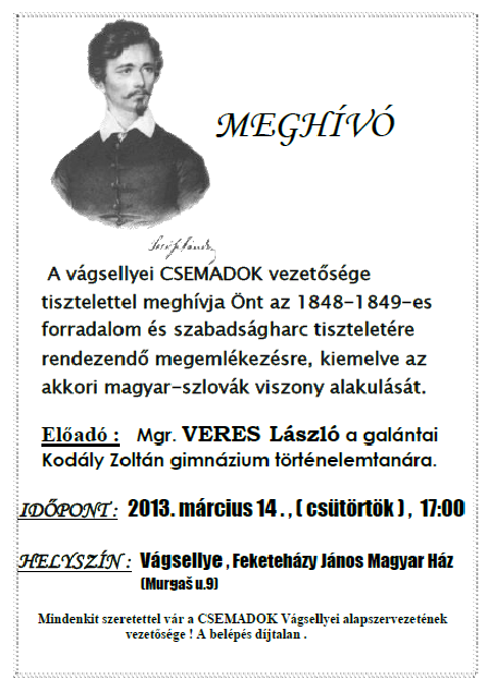 Megemlékezés - Szabadságharc 1848-49