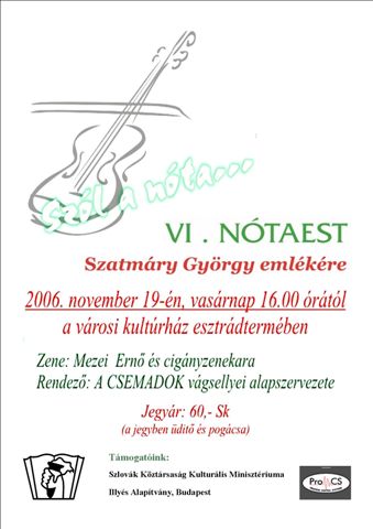 Szól a nóta... VI. Nótaest Szatmáry György emlékére