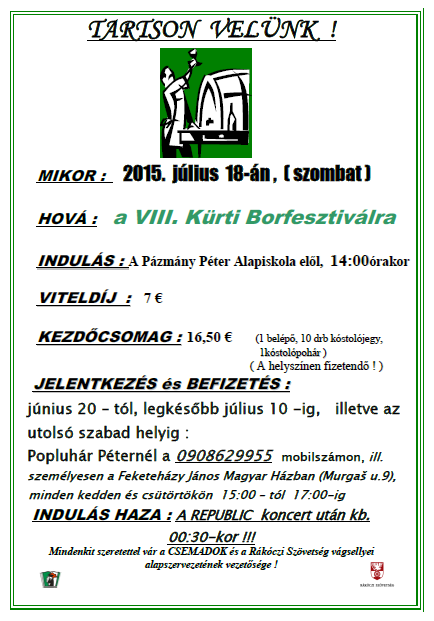 VIII. Kürti Borfesztivál