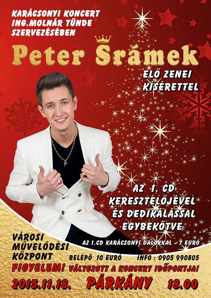 Peter Srámek karácsonyi koncertje Párkányban.