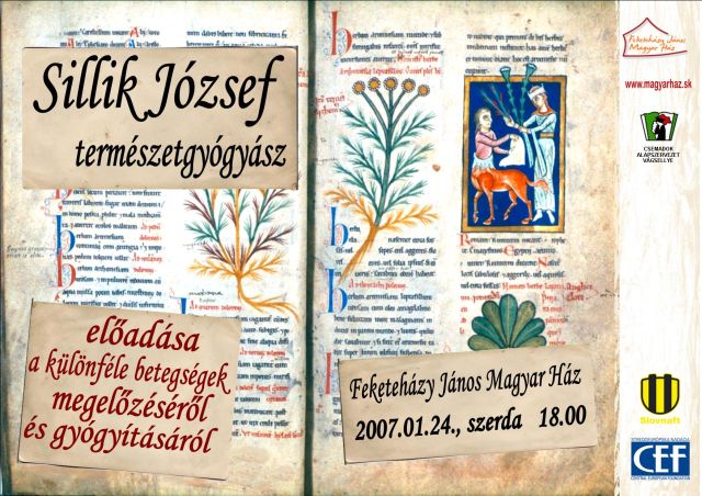 Sillik József természetgyógyász előadása