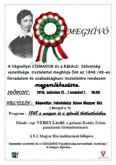 Megemlékezés: 1848/49 szabadságharc