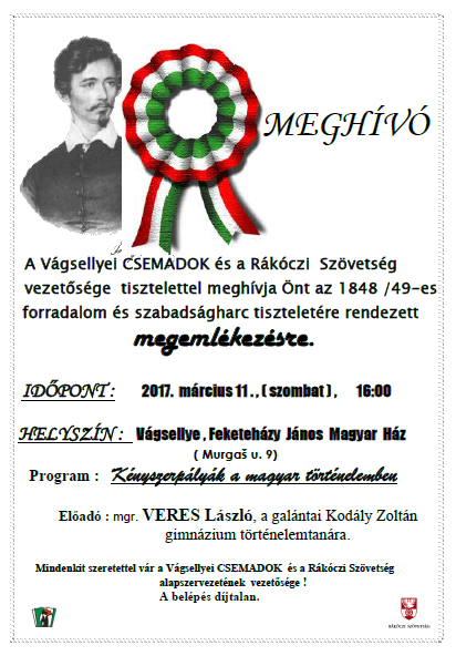 Megemlékezés: 1848/49 szabadságharc