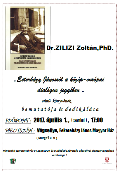 Dr.ZILIZI Zoltán,PhD. kőnyvbemutatója