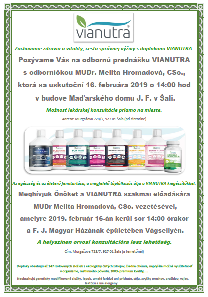 VIANUTRA szakmai előadás
