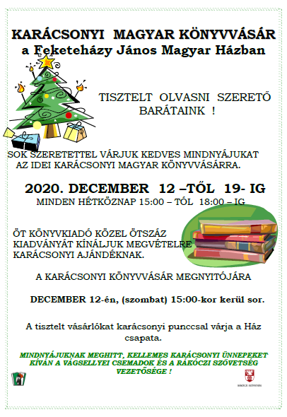 KARÁCSONYI MAGYAR KÖNYVVÁSÁR 2020