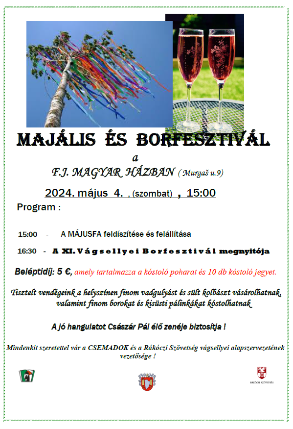 MAJÁLIS és BORFESZTIVÁL 2024