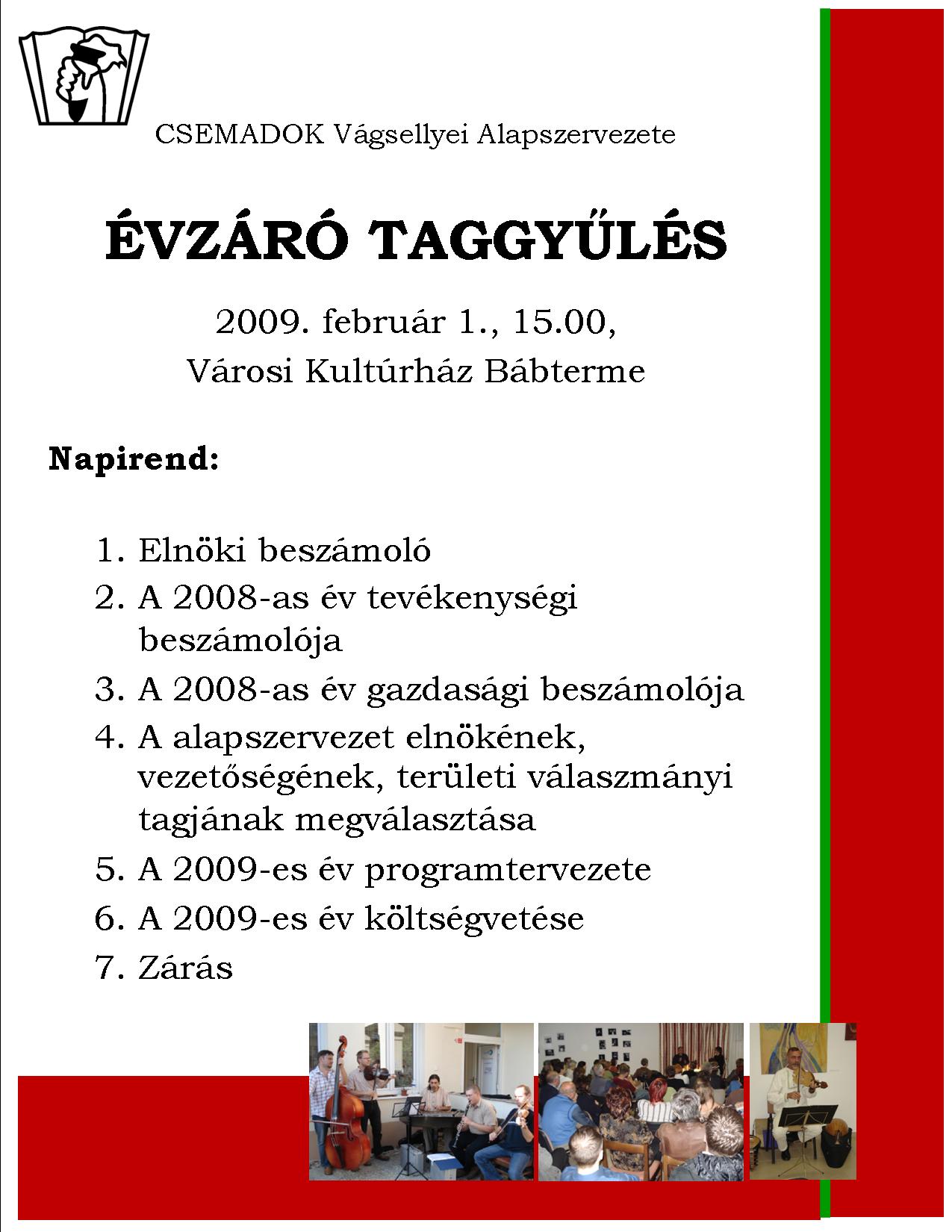 Évzáró taggyűlés